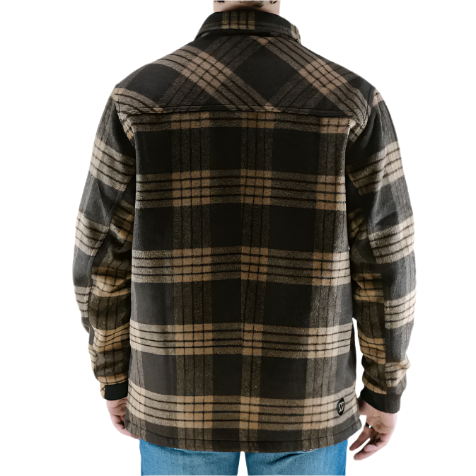 Set Point AT Hybrid Shacket- Brown/Tan Plaid