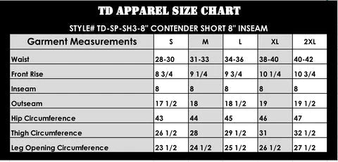 TD Contender Tactical Shorts 8" 2022