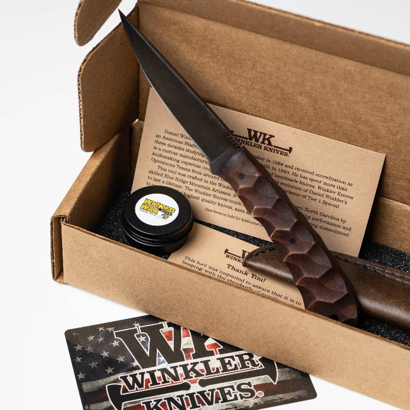 WK Operator Knife Maple Handle Sculpted