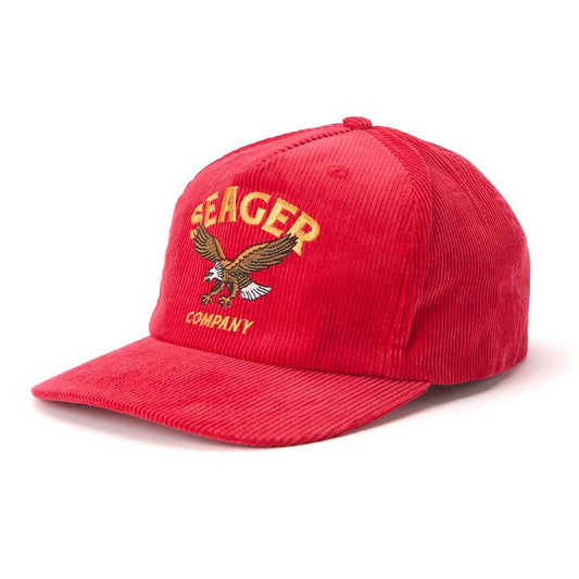 Seager Bradley Corduroy Snapback - Red