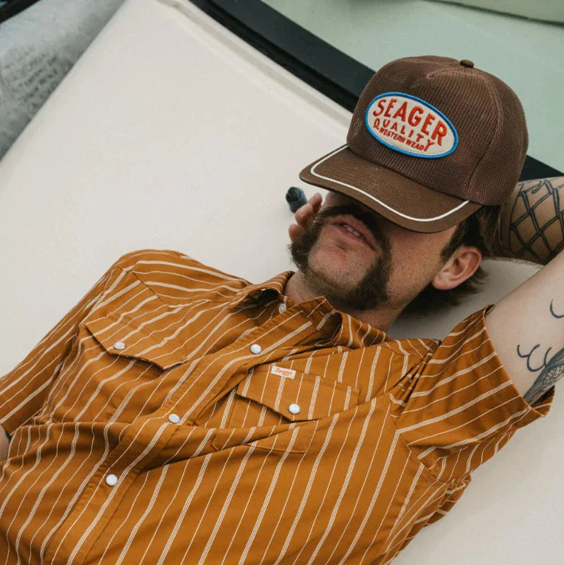 Seager Old Town All Mesh Snapback- Brown